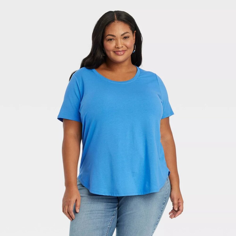 Short Sleeve Relaxed Scoop Neck T-Shirt - Ava & Viv™